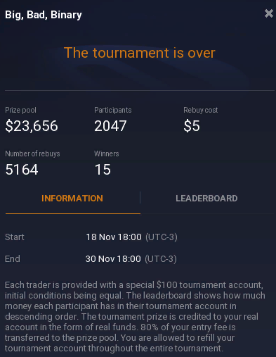 Big, bad, binary tournament Big, bad, binary tournament