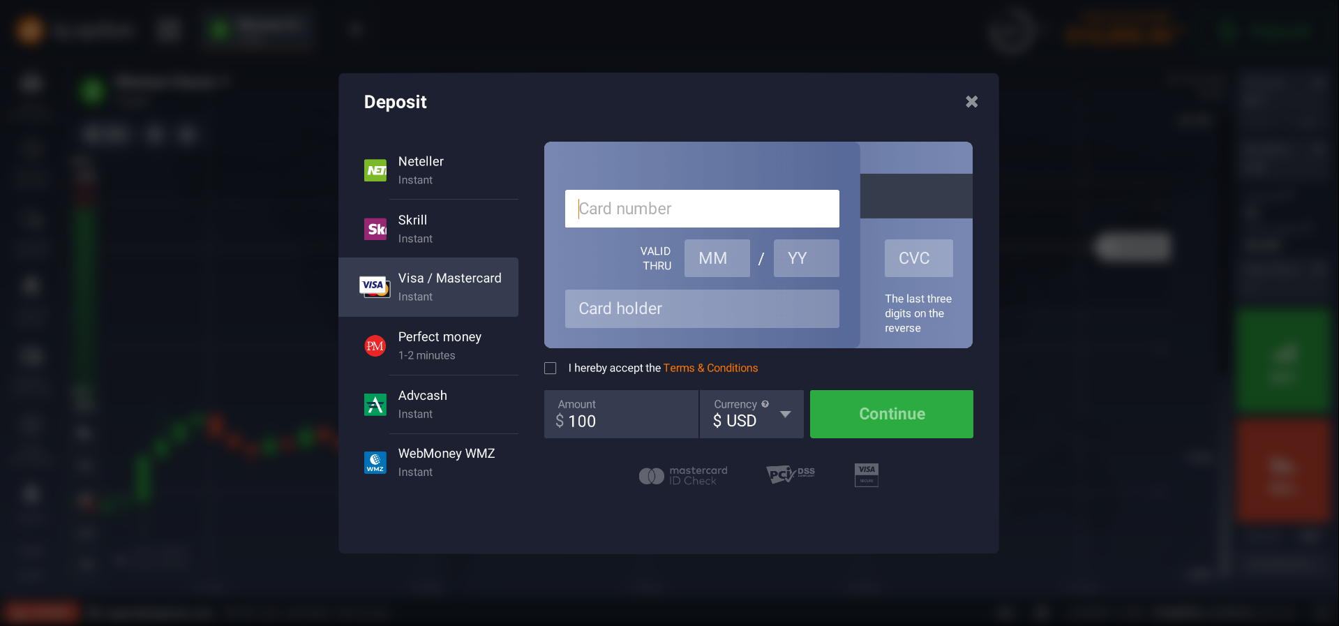 Replenish your real account from only 10 $ Replenish your real account from only 10 $
