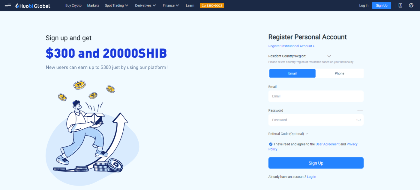 Registration page Registration page