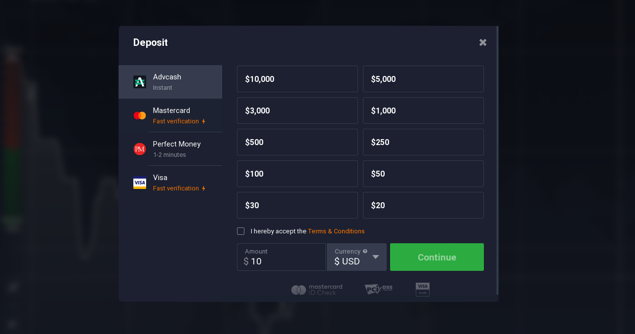 Replenish real account Replenish real account