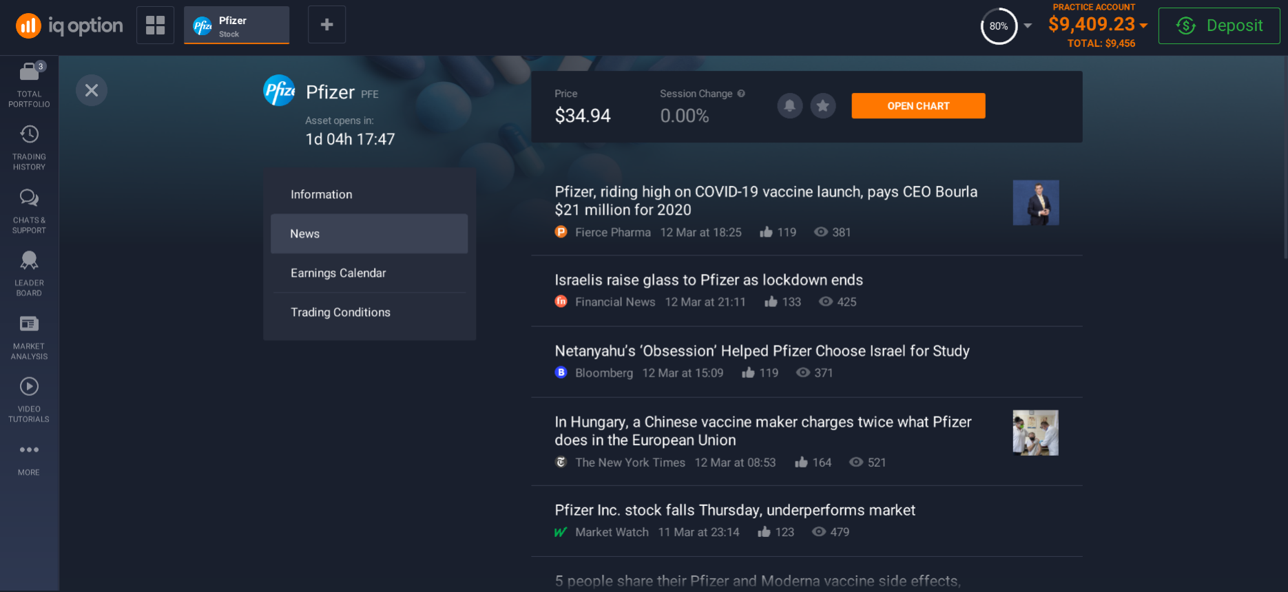 Pfizer news on the platform Pfizer news on the platform